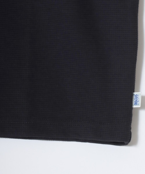 DISCUS(ディスカス)の「DISCUS/ディスカス ワッフル/サーマル 無地 ヘンリーネック 長袖Tシャツ/ロンT/レディース メンズ(Tシャツ/カットソー・メンズ・ホワイト/ダークグリーン/ネイビー/ブラック・XL/L/M)」の8枚目の写真