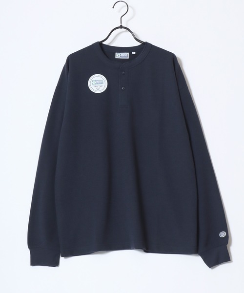 DISCUS(ディスカス)の「DISCUS/ディスカス ワッフル/サーマル 無地 ヘンリーネック 長袖Tシャツ/ロンT/レディース メンズ(Tシャツ/カットソー・メンズ・ホワイト/ダークグリーン/ネイビー/ブラック・XL/L/M)」の10枚目の写真
