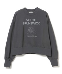 ハンドステッチ風 バイク プリント スウェット