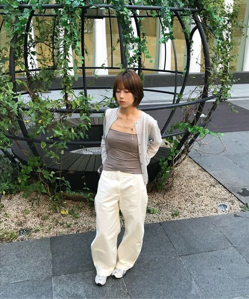 MUSINSA STANDARD WOMAN（ムシンサスタンダードウーマン）の「ウィメンズ無地CPカーブドチノパンツ[アイボリー]（その他パンツ・レディース・その他・30/29/24/26/27/28/25）」の13枚目の写真