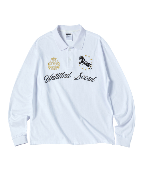 UNTITLED SEOUL(アンタイトル ソウル)の「アンタイトルクレストポロロングスリーブホワイト(ポロシャツ・レディース・その他・LARGE/MEDIUM/SMALL)」の4枚目の写真