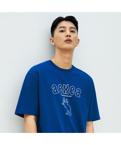 AEXEA（アクシー）の「ディアソン 半袖Tシャツ E04BRD_ABX10220（Tシャツ/カットソー・メンズ・グレー系その他/ホワイト/ブルー/ブラック・L/M/S/XL）」の4枚目の写真