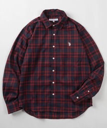 【80】【U.S. POLO ASSN./ユーエスポロアッスン】フランネル チェックシャツ/ネルシャツ/羽織/長袖/古着MIX/トラッド/ユニセックス/レディース/メンズ