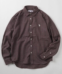 【80】【U.S. POLO ASSN./ユーエスポロアッスン】フランネル チェックシャツ/ネルシャツ/羽織/長袖/古着MIX/トラッド/ユニセックス/レディース/メンズ