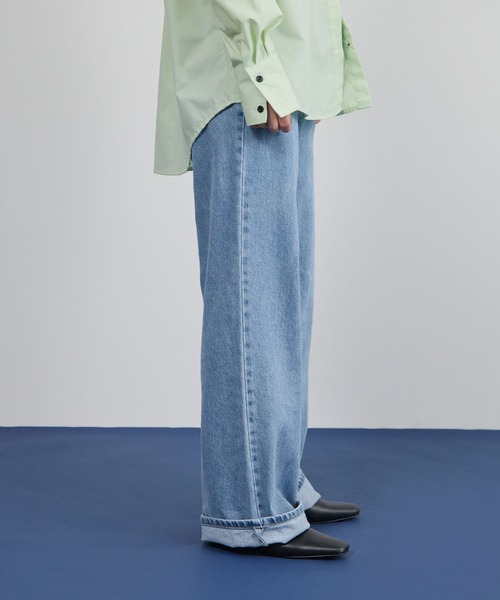 STELLA FISH(ステラフィッシュ)の「Wide Straight デニムパンツ(デニムパンツ・レディース・ライトブルー・SMALL/MEDIUM/LARGE)」の12枚目の写真