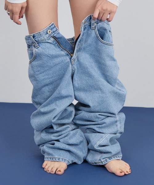 STELLA FISH(ステラフィッシュ)の「Wide Straight デニムパンツ(デニムパンツ・レディース・ライトブルー・SMALL/MEDIUM/LARGE)」の22枚目の写真