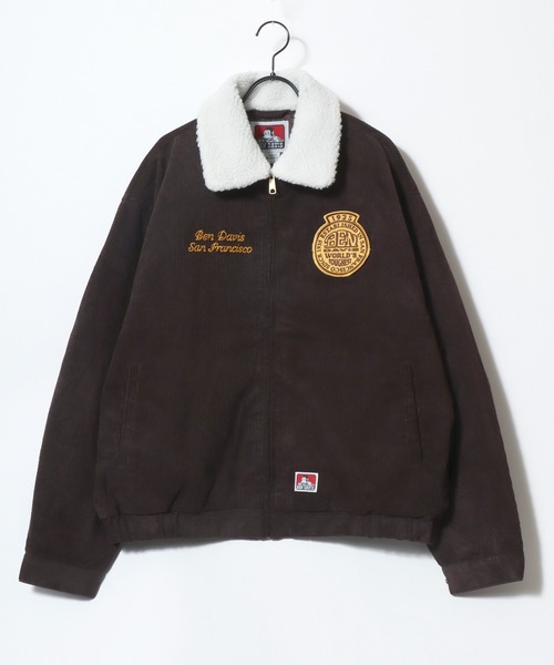 BEN DAVIS（ベンデイビス）の「BEN DAVIS/ベンデイビス REMOVAL BOA COLLAR RANCH JACKET/オーバーサイズ コーデュロイ デニム 襟ボア ワッペン刺繍 ランチジャケット/ワークジャケット/中綿ジャケット/レディース メンズ（ブルゾン・メンズ・ネイビー/ダークグリーン/ブラウン/インディゴブルー・XL/L/M）」の13枚目の写真