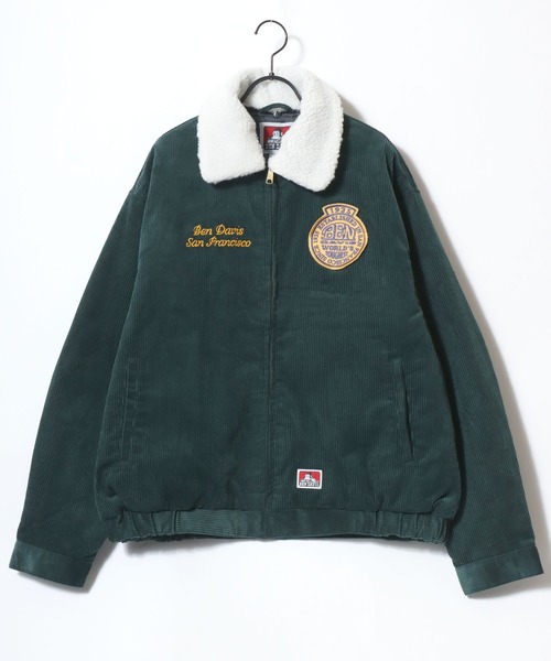 BEN DAVIS（ベンデイビス）の「BEN DAVIS/ベンデイビス REMOVAL BOA COLLAR RANCH JACKET/オーバーサイズ コーデュロイ デニム 襟ボア ワッペン刺繍 ランチジャケット/ワークジャケット/中綿ジャケット/レディース メンズ（ブルゾン・メンズ・ネイビー/ダークグリーン/ブラウン/インディゴブルー・XL/L/M）」の15枚目の写真