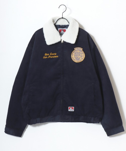 BEN DAVIS（ベンデイビス）の「BEN DAVIS/ベンデイビス REMOVAL BOA COLLAR RANCH JACKET/オーバーサイズ コーデュロイ デニム 襟ボア ワッペン刺繍 ランチジャケット/ワークジャケット/中綿ジャケット/レディース メンズ（ブルゾン・メンズ・ネイビー/ダークグリーン/ブラウン/インディゴブルー・XL/L/M）」の17枚目の写真
