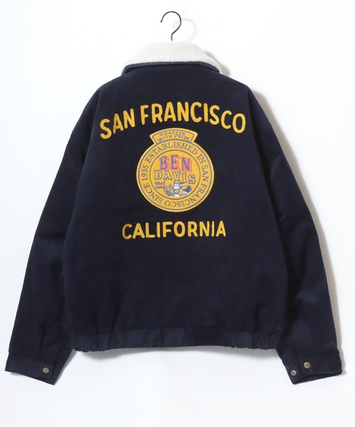 BEN DAVIS（ベンデイビス）の「BEN DAVIS/ベンデイビス REMOVAL BOA COLLAR RANCH JACKET/オーバーサイズ コーデュロイ デニム 襟ボア ワッペン刺繍 ランチジャケット/ワークジャケット/中綿ジャケット/レディース メンズ（ブルゾン・メンズ・ネイビー/ダークグリーン/ブラウン/インディゴブルー・XL/L/M）」の18枚目の写真
