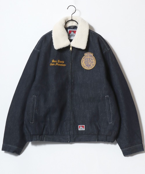 BEN DAVIS（ベンデイビス）の「BEN DAVIS/ベンデイビス REMOVAL BOA COLLAR RANCH JACKET/オーバーサイズ コーデュロイ デニム 襟ボア ワッペン刺繍 ランチジャケット/ワークジャケット/中綿ジャケット/レディース メンズ（ブルゾン・メンズ・ネイビー/ダークグリーン/ブラウン/インディゴブルー・XL/L/M）」の19枚目の写真