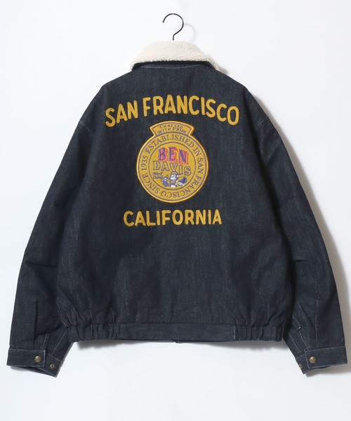 BEN DAVIS（ベンデイビス）の「BEN DAVIS/ベンデイビス REMOVAL BOA COLLAR RANCH JACKET/オーバーサイズ コーデュロイ デニム 襟ボア ワッペン刺繍 ランチジャケット/ワークジャケット/中綿ジャケット/レディース メンズ（ブルゾン・メンズ・ネイビー/ダークグリーン/ブラウン/インディゴブルー・XL/L/M）」の20枚目の写真