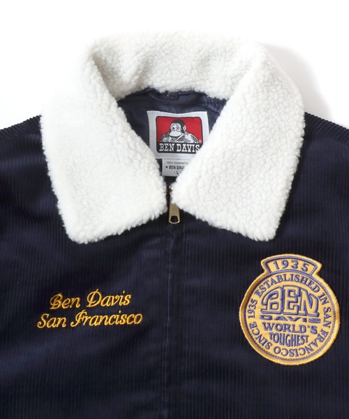 BEN DAVIS（ベンデイビス）の「BEN DAVIS/ベンデイビス REMOVAL BOA COLLAR RANCH JACKET/オーバーサイズ コーデュロイ デニム 襟ボア ワッペン刺繍 ランチジャケット/ワークジャケット/中綿ジャケット/レディース メンズ（ブルゾン・メンズ・ネイビー/ダークグリーン/ブラウン/インディゴブルー・XL/L/M）」の21枚目の写真