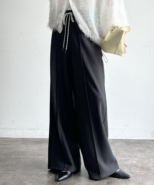 DouDou(ドゥドゥ)の「【WEB限定】カットジョーゼットイージーパンツ(その他パンツ・レディース・チャコールグレー/ブラック/グレイッシュベージュ・FREE)」の21枚目の写真