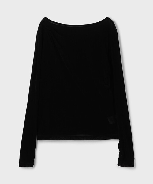 Diagram(ダイアグラム)の「フロッキードレープトップス(Tシャツ/カットソー・レディース・ホワイト/ブラック/ブルー/ブラウン・36)」の7枚目の写真