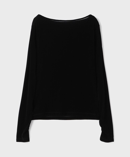 Diagram(ダイアグラム)の「フロッキードレープトップス(Tシャツ/カットソー・レディース・ホワイト/ブラック/ブルー/ブラウン・36)」の8枚目の写真
