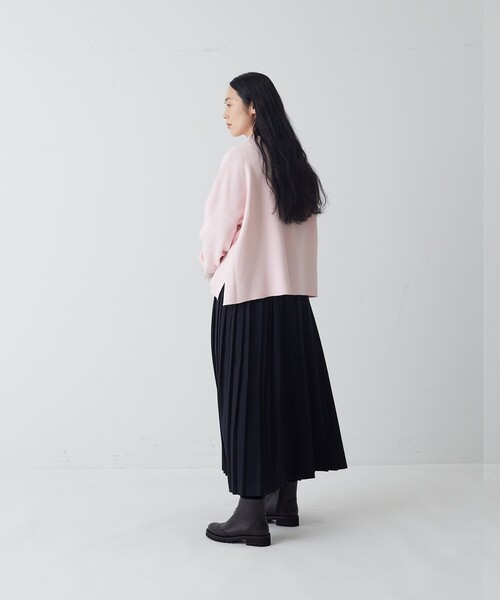 conges payes ADIEU TRISTESSE(コンジェ ペイエ アデュートリステス)の「コットンミラノリブモックネックプルオーバー(ニット/セーター・レディース・ピンク/キャメル/パープル・FREE)」の9枚目の写真