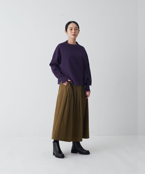 conges payes ADIEU TRISTESSE(コンジェ ペイエ アデュートリステス)の「コットンミラノリブモックネックプルオーバー(ニット/セーター・レディース・ピンク/キャメル/パープル・FREE)」の14枚目の写真