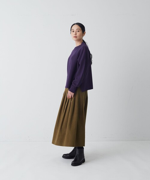 conges payes ADIEU TRISTESSE(コンジェ ペイエ アデュートリステス)の「コットンミラノリブモックネックプルオーバー(ニット/セーター・レディース・ピンク/キャメル/パープル・FREE)」の15枚目の写真