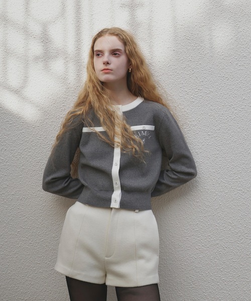 EIMY ISTOIRE(エイミーイストワール)の「EIMY BI-COLOR CARDIGAN(カーディガン/ボレロ・レディース・グレー/ブラック/ライトピンク/ベージュ/ホワイト・FREE)」の11枚目の写真