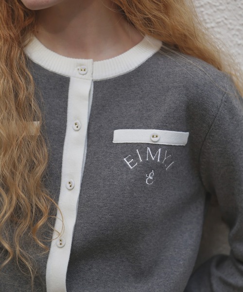 EIMY ISTOIRE(エイミーイストワール)の「EIMY BI-COLOR CARDIGAN(カーディガン/ボレロ・レディース・グレー/ブラック/ライトピンク/ベージュ/ホワイト・FREE)」の13枚目の写真