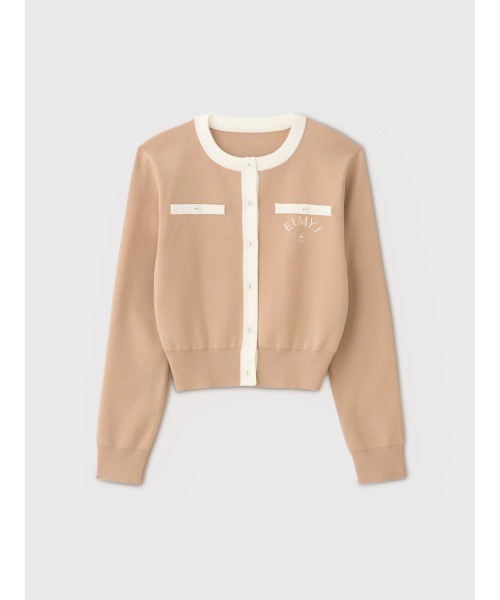 EIMY ISTOIRE(エイミーイストワール)の「EIMY BI-COLOR CARDIGAN(カーディガン/ボレロ・レディース・グレー/ブラック/ライトピンク/ベージュ/ホワイト・FREE)」の17枚目の写真