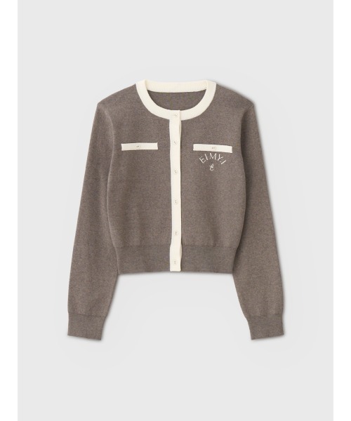 EIMY ISTOIRE(エイミーイストワール)の「EIMY BI-COLOR CARDIGAN(カーディガン/ボレロ・レディース・グレー/ブラック/ライトピンク/ベージュ/ホワイト・FREE)」の19枚目の写真