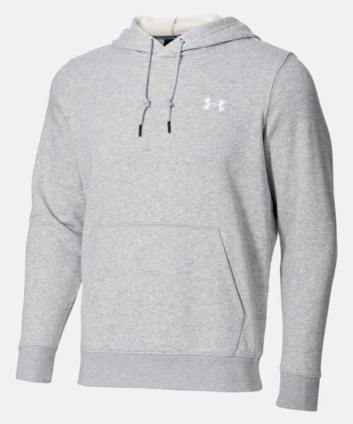 UNDER ARMOUR(アンダーアーマー)の「UAエッセンシャル テリー フーディー(ライフスタイル/メンズ)(スウェット・メンズ・グレー・3XL/2XL/XL/S/L/M)」の1枚目の写真