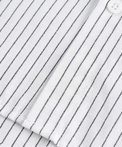 U:UME（ユーム）の「Contrast Stripe Panel Shirt（シャツ/ブラウス・メンズ・ホワイト・XX-LARGE/X-LARGE/LARGE/MEDIUM）」の5枚目の写真