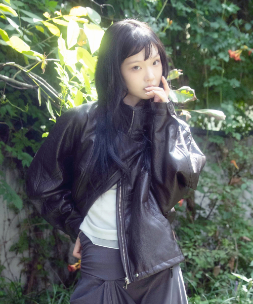 FDR(エフディーアール)の「Eden Crop Rider Jacket_Dark Brown(ライダースジャケット・レディース・その他・FREE)」の1枚目の写真