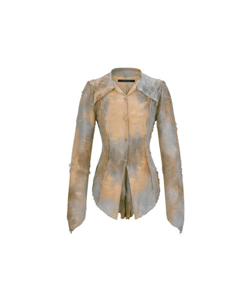DOGMA EHKS(ドグマ エックス)の「DISTRESSED BLOUSE DIRTY YELLOW(シャツ/ブラウス・レディース・その他・FREE)」の3枚目の写真