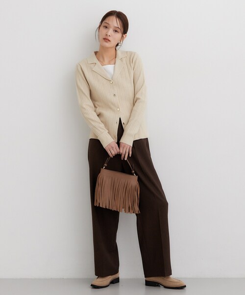 THE SHOP TK (ザ ショップ ティーケー )の「【毛玉・静電気防止/洗える】美ラインリブニット~KINOCO~(ニット/セーター・レディース・アイボリー・13)」の4枚目の写真