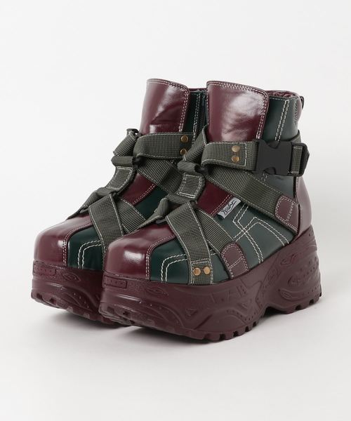 YOSUKE（ヨースケ）の「「YOSUKE/ヨースケ」厚底ベルティッドハイカットスニーカー（スニーカー・レディース・ブラック/グレー系その他/ホワイト/ライトブルー/ネイビー/ブラウン系その他/ワイン/マルチ・24/23.5/23/22.5/24.5）」の7枚目の写真