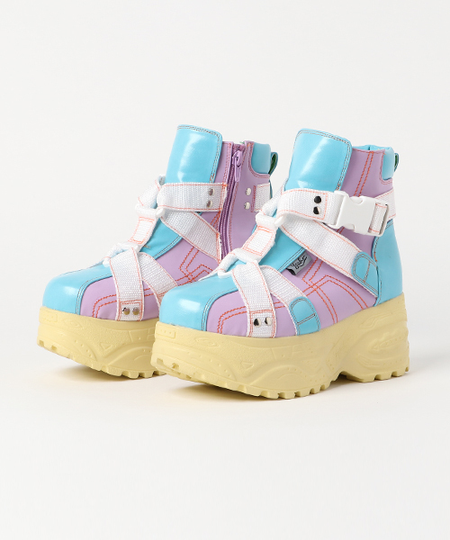 YOSUKE（ヨースケ）の「「YOSUKE/ヨースケ」厚底ベルティッドハイカットスニーカー（スニーカー・レディース・ブラック/グレー系その他/ホワイト/ライトブルー/ネイビー/ブラウン系その他/ワイン/マルチ・24/23.5/23/22.5/24.5）」の5枚目の写真