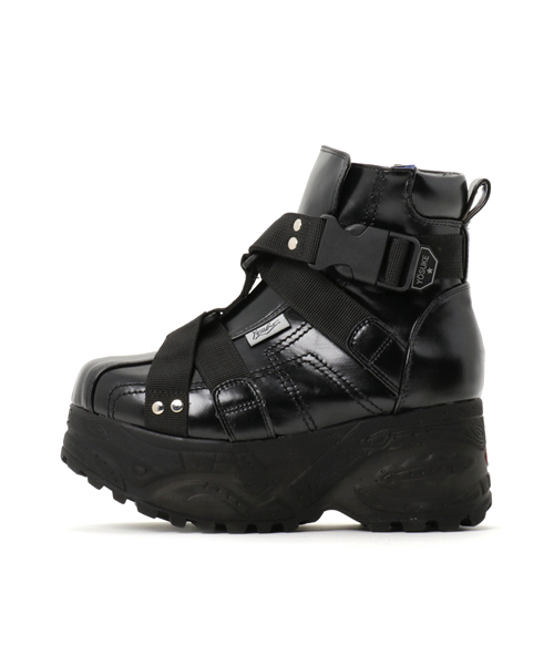 YOSUKE（ヨースケ）の「「YOSUKE/ヨースケ」厚底ベルティッドハイカットスニーカー（スニーカー・レディース・ブラック/グレー系その他/ホワイト/ライトブルー/ネイビー/ブラウン系その他/ワイン/マルチ・24/23.5/23/22.5/24.5）」の9枚目の写真