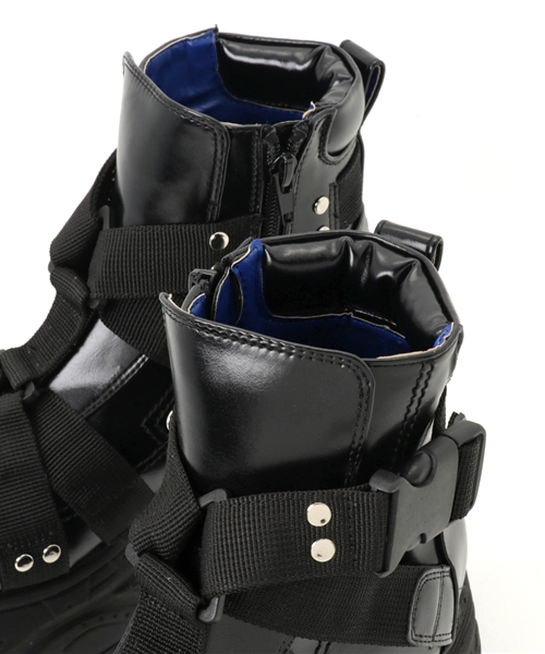 YOSUKE（ヨースケ）の「「YOSUKE/ヨースケ」厚底ベルティッドハイカットスニーカー（スニーカー・レディース・ブラック/グレー系その他/ホワイト/ライトブルー/ネイビー/ブラウン系その他/ワイン/マルチ・24/23.5/23/22.5/24.5）」の13枚目の写真