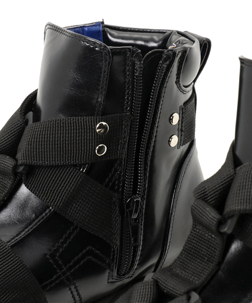 YOSUKE（ヨースケ）の「「YOSUKE/ヨースケ」厚底ベルティッドハイカットスニーカー（スニーカー・レディース・ブラック/グレー系その他/ホワイト/ライトブルー/ネイビー/ブラウン系その他/ワイン/マルチ・24/23.5/23/22.5/24.5）」の14枚目の写真