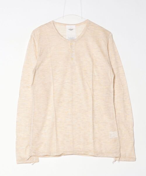 VIBGYOR(ヴィブジョー)の「VIBGYOR Select/ヘンリーネックニットソー (TK)(Tシャツ/カットソー・メンズ・ホワイト/マスタード・LARGE/MEDIUM)」の2枚目の写真