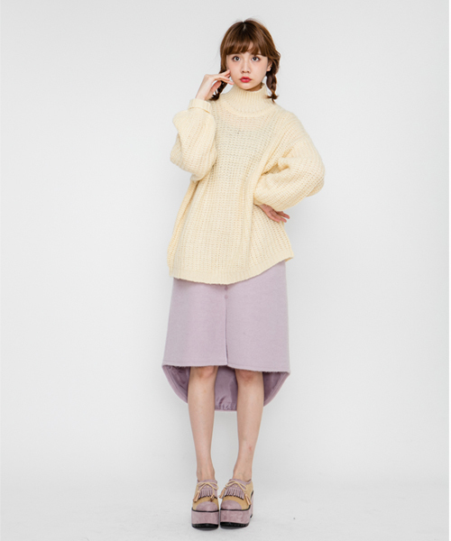 merry jenny（メリージェニー）の「ボリュームルーズニット（ニット/セーター・レディース・アイボリー/ブラック/ピンク/グリーン・FREE）」の10枚目の写真