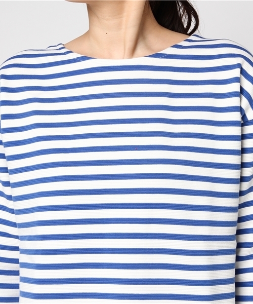 CUBE SUGAR（キューブシュガー）の「リップルボーダー×レース 後ろレースプルオーバー（Tシャツ/カットソー・レディース・ホワイト×ブラック/ホワイト×ブルー/ホワイト×レッド/ホワイト×ネイビー・M）」の21枚目の写真