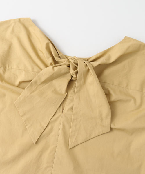 KBF+（ケービーエフプラス）の「KBF+ 後ろリボンブラウス（Tシャツ/カットソー・レディース・イエロー/オフホワイト/グレー・ONE）」の12枚目の写真