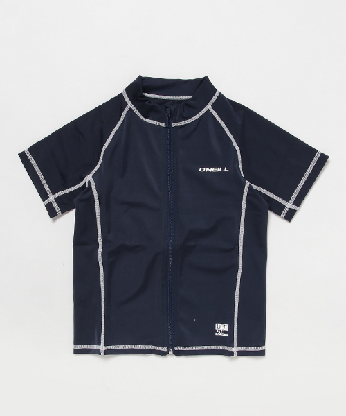O'NEILL（オニール）の「ｷｯｽﾞ ﾗｯｼｭｶﾞｰﾄﾞ（ラッシュガード・キッズ・ブラック×ゴールド/ホワイト/ネイビー/ブラック・120/140/130）」の4枚目の写真
