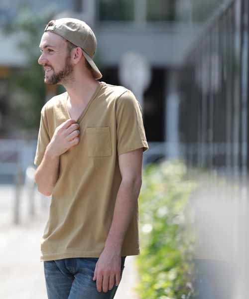 Denime(ドゥニーム)の「【MadeInJapan】BASIC CUTSEW/ベーシックカットソーVネックポケT(Tシャツ/カットソー・メンズ・ホワイト/杢グレー/ブラック/ライトブラウン/ピンク/ネイビー/カーキ・SMALL/X-LARGE/LARGE/MEDIUM)」の21枚目の写真