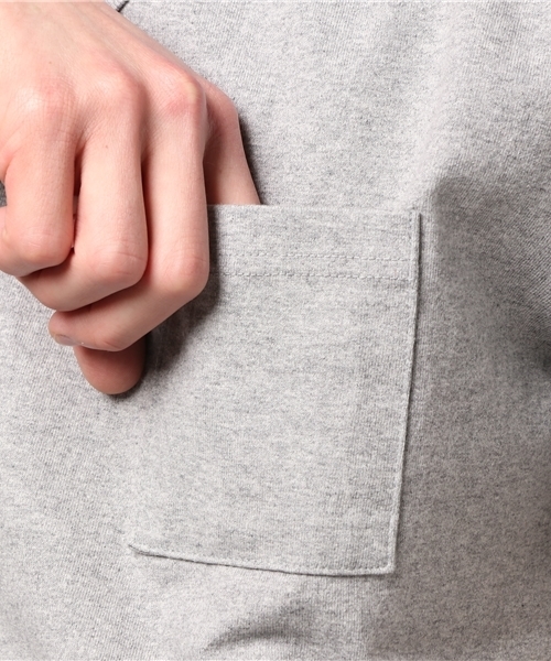 Denime(ドゥニーム)の「【MadeInJapan】BASIC CUTSEW/ベーシックカットソーVネックポケT(Tシャツ/カットソー・メンズ・ホワイト/杢グレー/ブラック/ライトブラウン/ピンク/ネイビー/カーキ・SMALL/X-LARGE/LARGE/MEDIUM)」の12枚目の写真