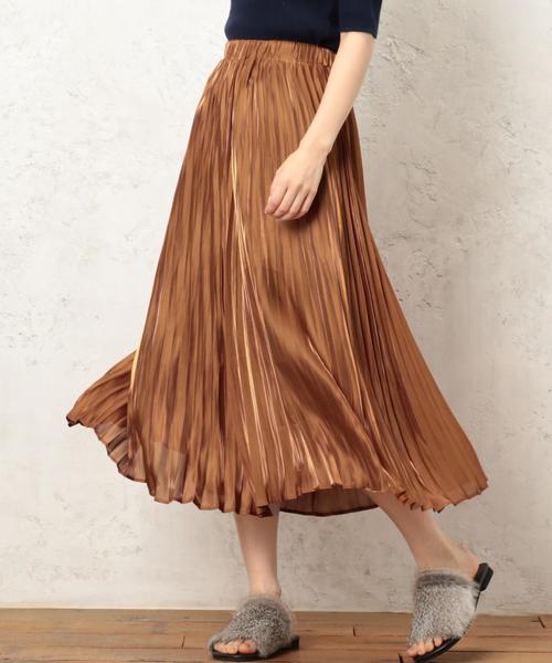 green label relaxing（グリーンレーベルリラクシング）の「■■■KF ピカピカ プリーツスカート ◆（スカート・レディース・ブラック/イエロー/オレンジ・FREE）」の9枚目の写真