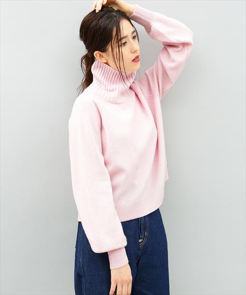 セール】ウールクロップドタートルニットプルオーバー（ニット