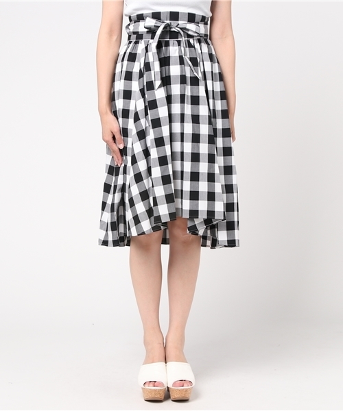 QUEENS COURT（クイーンズコート）の「【セットアップ対象】ウエストリボンスカート（スカート・レディース・ブラウン/イエロー/レッド/ピンク・S/M/SS）」の5枚目の写真