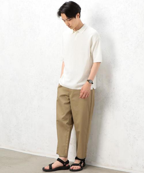 green label relaxing（グリーンレーベルリラクシング）の「ST T/C パイピング クロップド チノパンツ ◆（チノパンツ・メンズ・ネイビー/ベージュ/グレー・SMALL/MEDIUM/LARGE）」の13枚目の写真