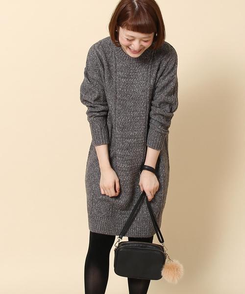 Coen コーエン の ケーブルニットワンピース ワンピース Wear