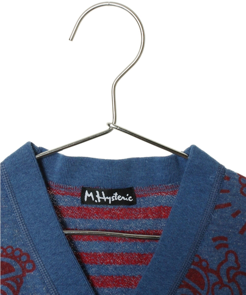 HYSTERIC MINI(ヒステリックミニ)の「Graffiti borderPop Mini Vネックカーディガン (カーディガン/ボレロ・キッズ・オフホワイト/ネイビー・130/140)」の7枚目の写真